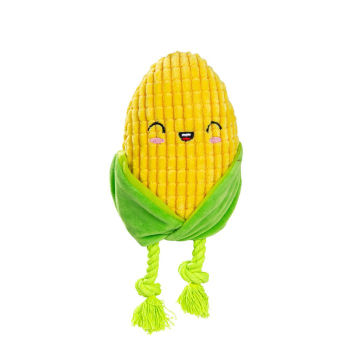 Happy Tails Plush Corn with Rope