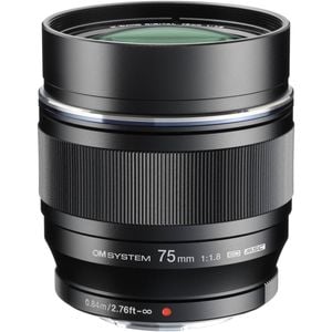 OM System 75mm f/1.8 Lens - Black