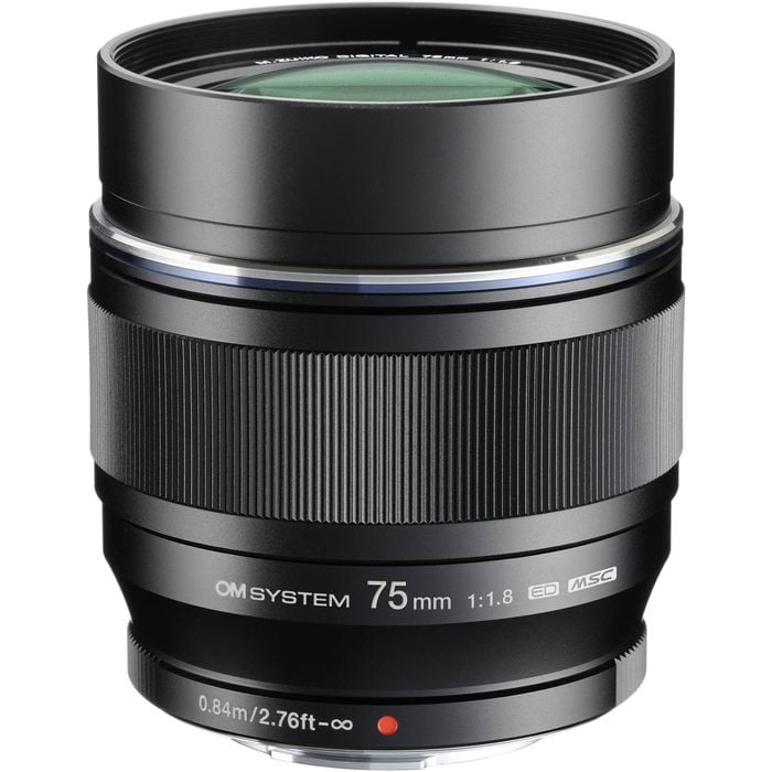 OM System 75mm f/1.8 Lens - Black