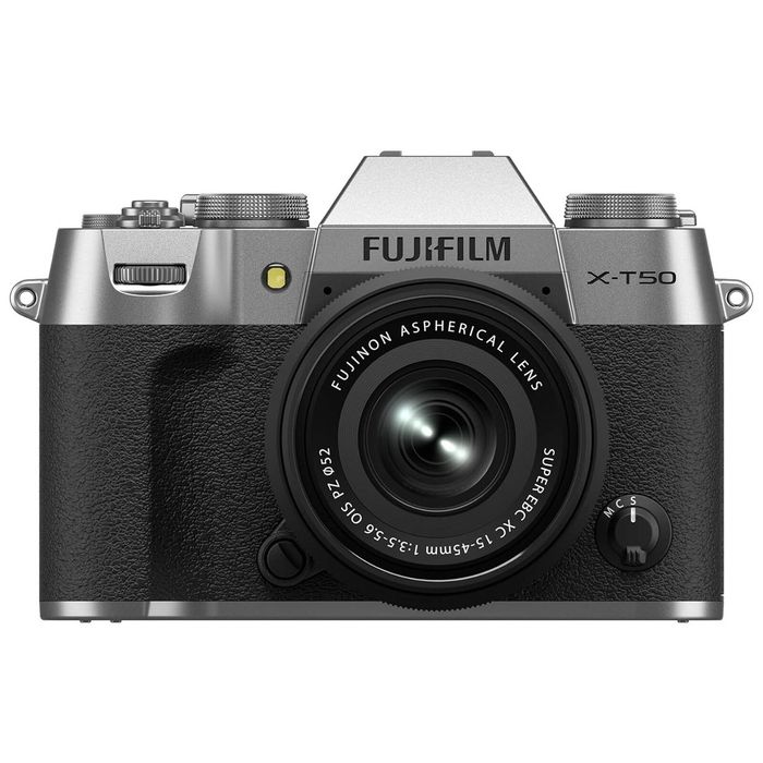 FUJIFILM X-T50 Camera w/ XC 15-45mm Lens (Silver)