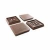 Surface Gard 51mm Square Rubber Castor Cups - 4 Pack