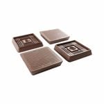 Surface Gard 51mm Square Rubber Castor Cups - 4 Pack