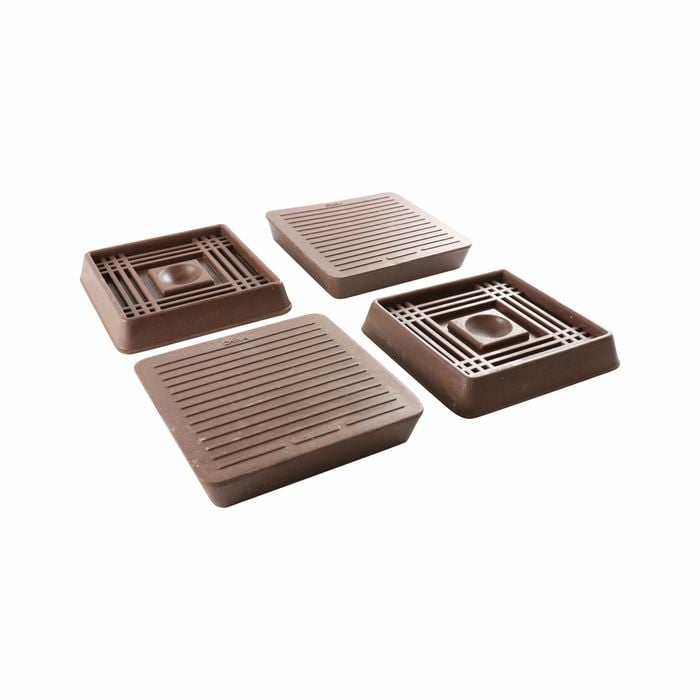 Surface Gard 51mm Square Rubber Castor Cups - 4 Pack
