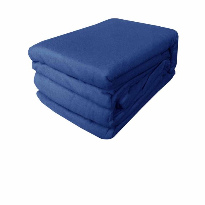 Designer Collection 100% Cotton Flannelette Sheet Set Queen 40 Cm Wall Navy