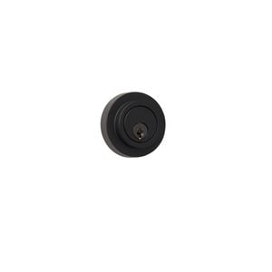 Delf Trade Matt Black Contemporary Round Double Cylinder Deadbolt
