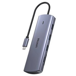 Unitek 9-in-1 USB-C Hub with Dual Display Dual Card Reader and 100W PD