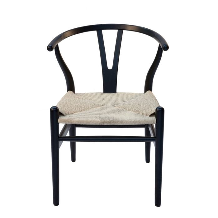 Sk Designer Living | Replica Hans Wegner Wishbone Chair - Black & Natural