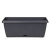 Northcote Pottery 46 x 18cm Charcoal Ribbed Self Watering Trough