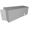 Build-a-Shed 1.5 x 5.2 x 2m Single Sliding Side Door Skillion Shed - Zinc
