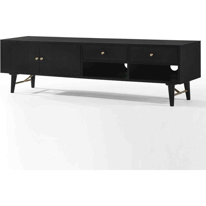 Modern Furniture RANIA Entertainment TV Unit 170cm - Black Ash