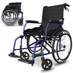 Altus Transport Wheelchair Lightweight Folding Self Propelled 20 inch Wheel - Blue | Wheelchair