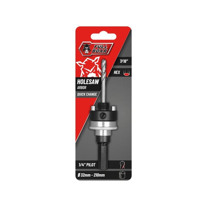 Full Boar 32-210mm Quick Change Holesaw Arbor