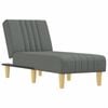 vidaXL Chaise Longue Reclining Chair Upholstered Lounge Sofa Dark Grey Fabric