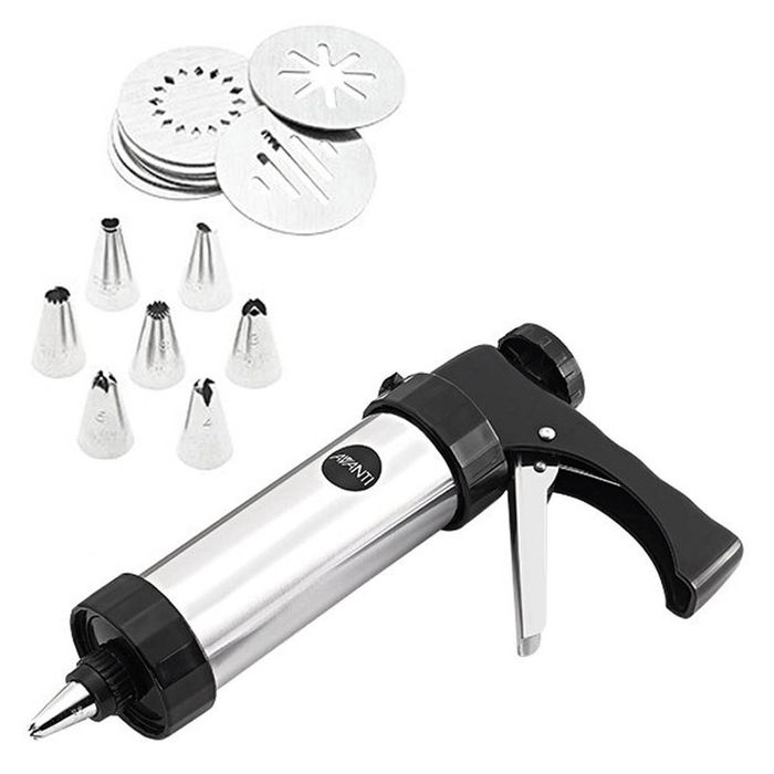 Avanti 17pc Cookie Press/icing Gun Set Stainless Steel Cream