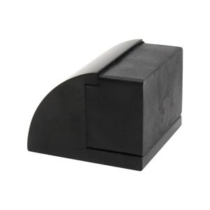 Adoored 30mm Black Curved Floor Mount Door Stop - Black