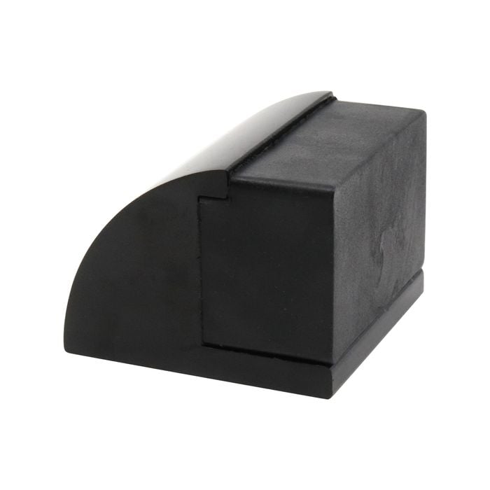 Adoored 30mm Black Curved Floor Mount Door Stop - Black