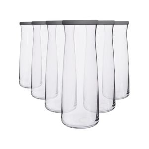 LAV Vera Glass Carafes - 1.2L - Grey Lid - Pack of 6