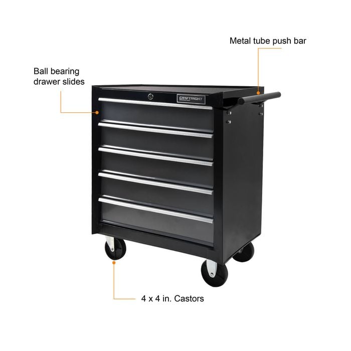 Craftright 5 Drawer Tool Trolley