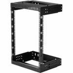 StarTech.com 2-Post 15U Heavy-Duty Wall Mount Network Rack, 19" Open Frame Server Rack with Adjustable Depth