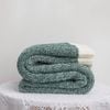 CottonMore Acrylic Chenille Knitted Blanket Super Soft Plush Throw Rug Blanket 130x160cm - Green