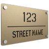 ProtectorAl 380mm x 220mm Gold Matt Custom House Sign ACM Cut Through