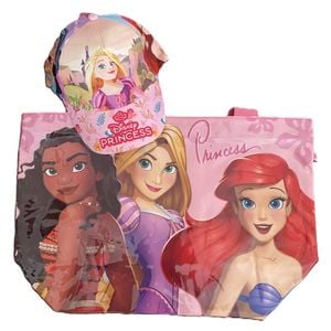Disney Princess Unity Kids Swimming Beach Bag 48cm Plus Baseball Cap Bundle