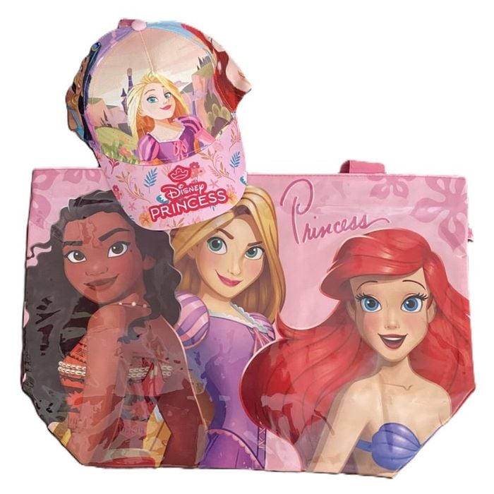 Disney Princess Unity Kids Swimming Beach Bag 48cm Plus Baseball Cap Bundle