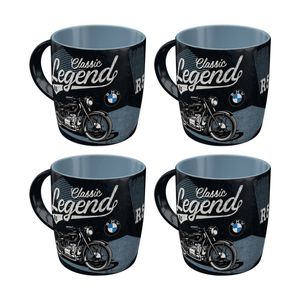 4x Nostalgic-art Ceramic Coffee Mug Bmw Classic Legend Retro Design 330ml
