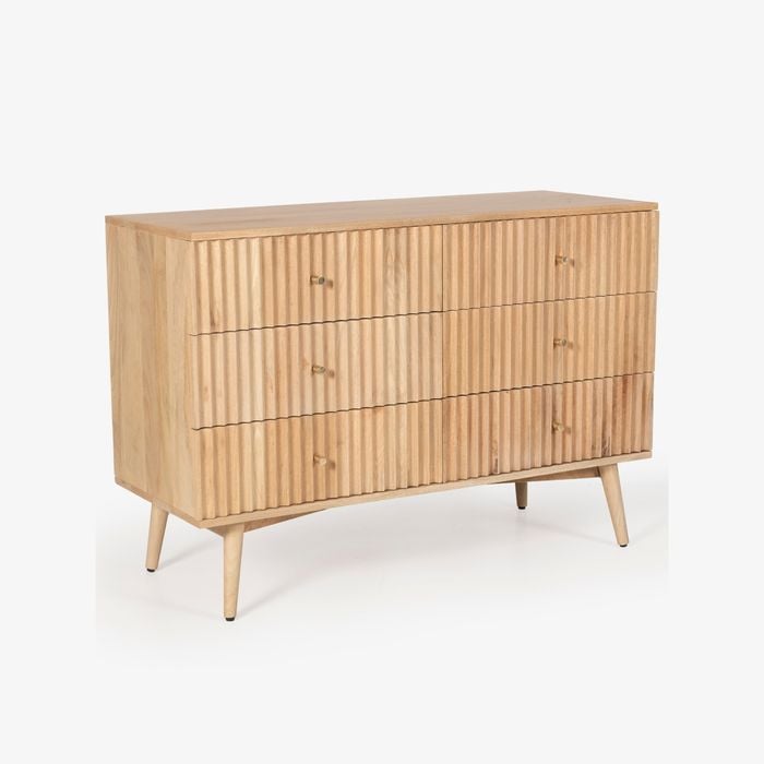 Chicory Storage Cabinet Buffet Chest of 6 Drawer Solid Mango Timber Wood