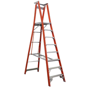 INDALEX 2.4m Industrial Fibreglass 180KG Pro Series Platform Ladder
