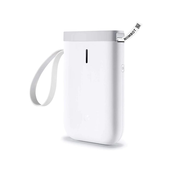 NIIMBOT D11 Portable Label Printer Smart Thermal Label Maker Wireless Bluetooth Connection Label Tape Included within Unit-White