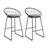 Artiss Nordic Set of 2 Black Bar Stools