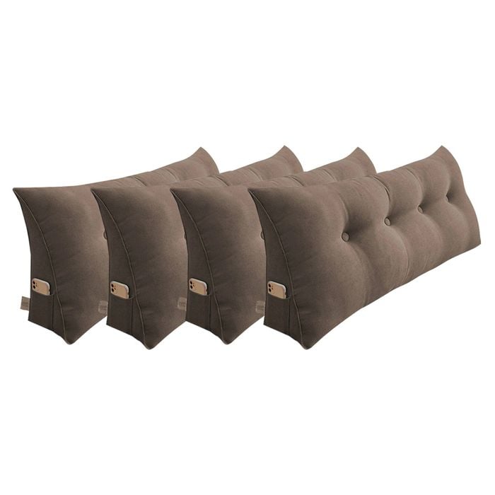 SOGA 4x 120cm Coffee Wedge Pillows