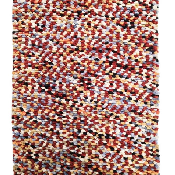 Handwoven Trendy Wool Rug - Jelly Bean - Multi - 80x150cm