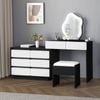 Alfordson Dressing Table Stool 8 Drawers White