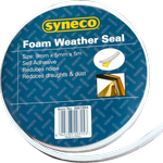 Syneco 9 x 5mm x 5m Foam Door & Window Weather Seal