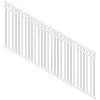 ProtectorAl 1201 - 2400 x 1200mm Pearl White Raked 16-30º DTR All Up Pool Fence Panel