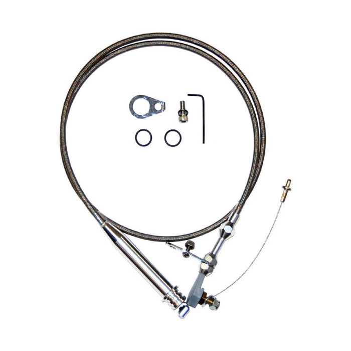 Cal Custom Flexible Kickdown Cable Kit 4L60 Braided Stainless Steel
