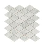 Decor8 300 x 300 x 8mm Diamond Carrara Marble Mosaic Tiles