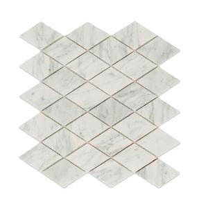 Decor8 300 x 300 x 8mm Diamond Carrara Marble Mosaic Tiles