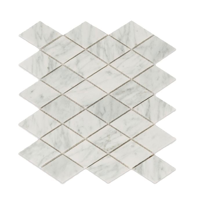 Decor8 300 x 300 x 8mm Diamond Carrara Marble Mosaic Tiles