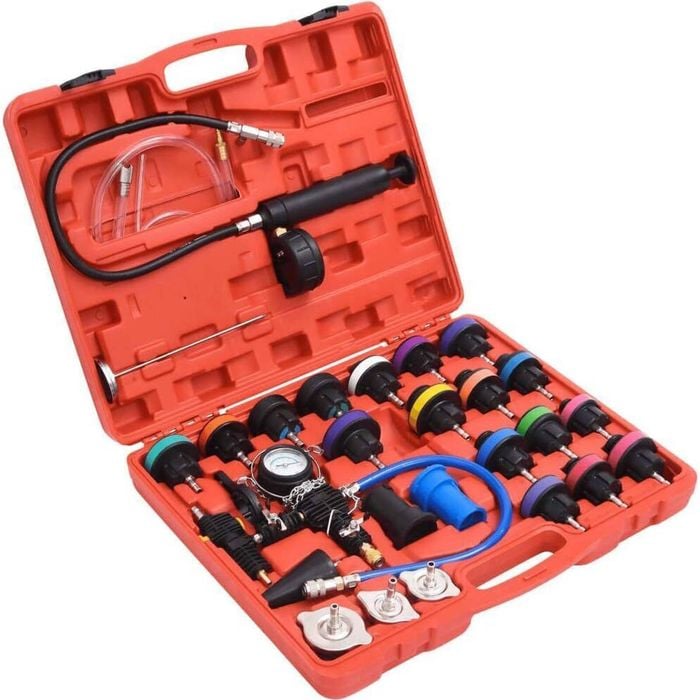 Provecta 28-Piece Radiator Pressure Tester & Vacuum Cooling System Kit – Universal Fit