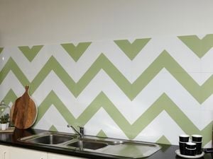 DIY Step Image - How to paint a tiled splashback . Blob storage upload.
