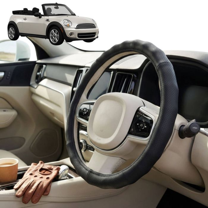 Australian Goose Steering Wheel Cover for MINI Cooper Convertible 2009 - 2015 (R57) Circle Black