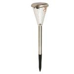 Lytworx LED Colour Changing Stainless Steel Glass Lens Solar Stake Light