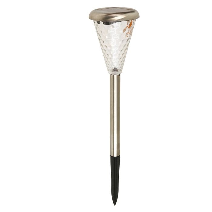 Lytworx LED Colour Changing Stainless Steel Glass Lens Solar Stake Light
