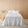 Myhouse Cotton Linen Sheet Set - White - Double