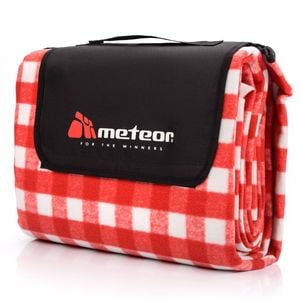 METEOR 200x200cm Foldable Picnic Mat Red Checkered