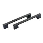 Lane 160mm Black D Bridge Handle - 2 Pack