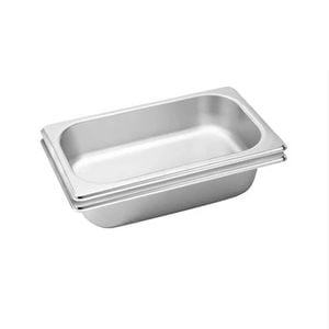 SOGA 2 Pack Gastronorm GN Pan 1/3 Stainless Steel Tray 6.5cm Deep